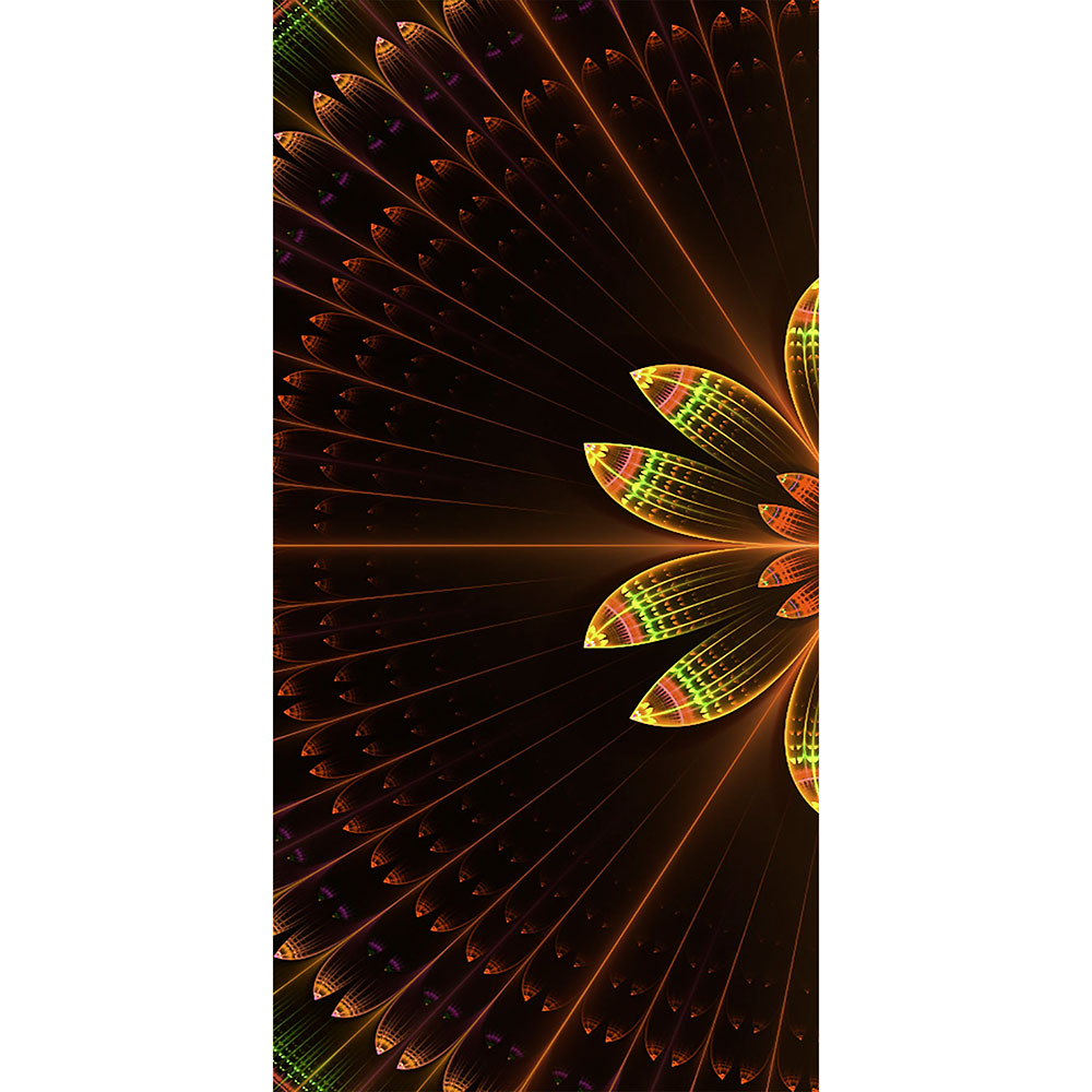 Gravura para Quadros Mandala Abstrata Floral Cores I - Afi13040 - 50x100 Cm
