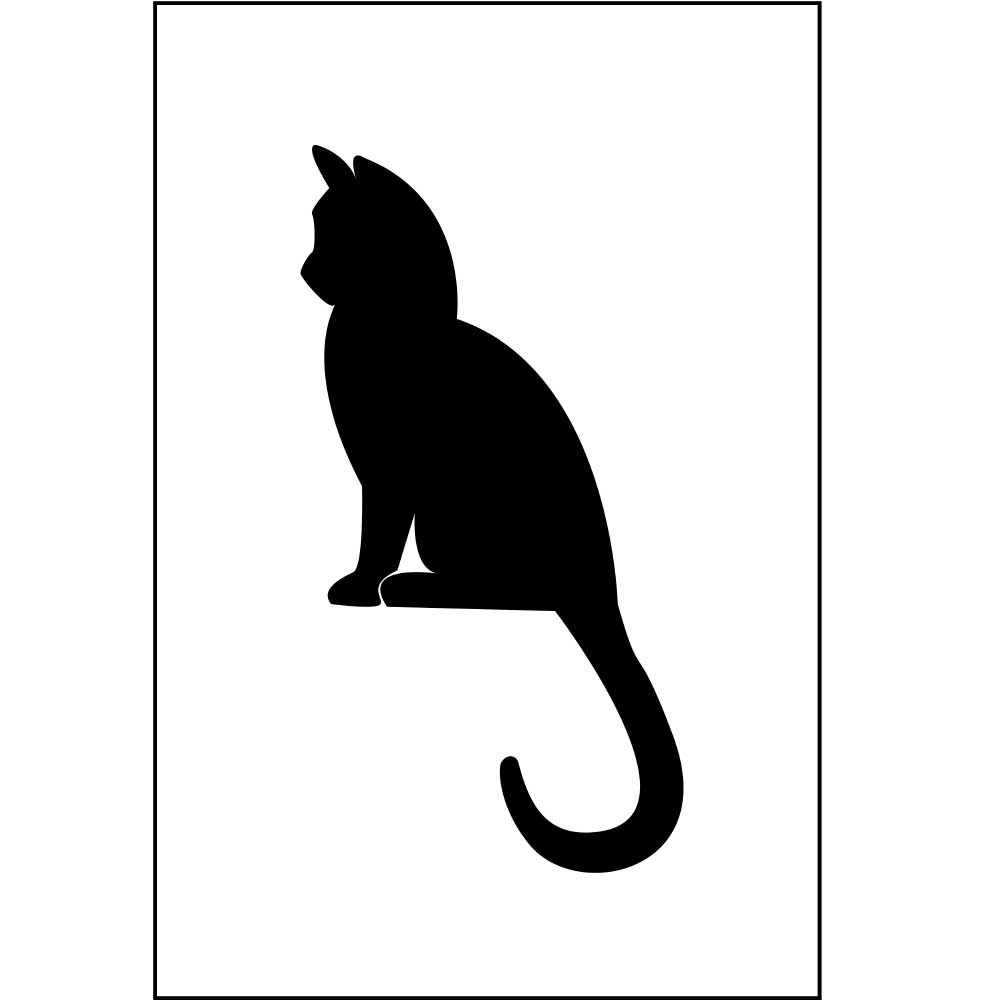 Gravura para Quadros Belssimo Gato Preto Supersticioso - Afi6495