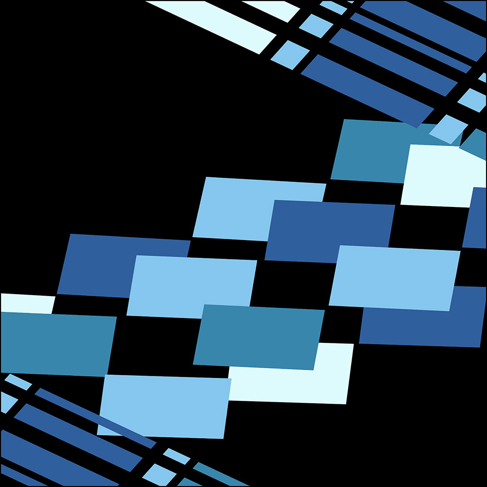 Gravura para Quadros Desenhos Geomtricos Tons Azul I - Afi13607