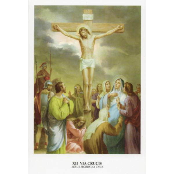 Gravura para Quadro Religioso Jesus Morto Na Cruz - Viacrucisxii Unidade