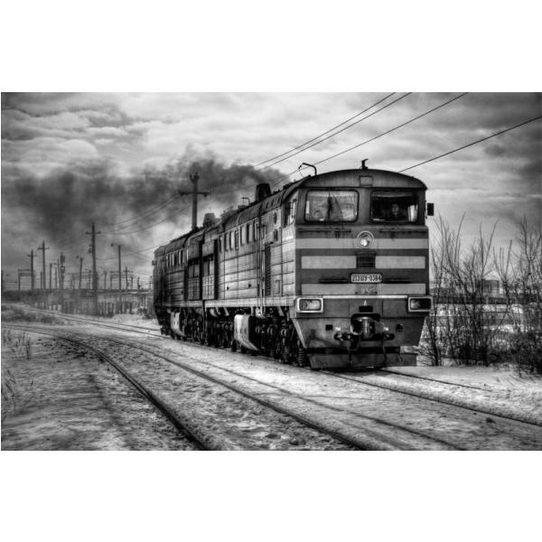 Gravura para Quadros Locomotiva a Vapor Afi3628