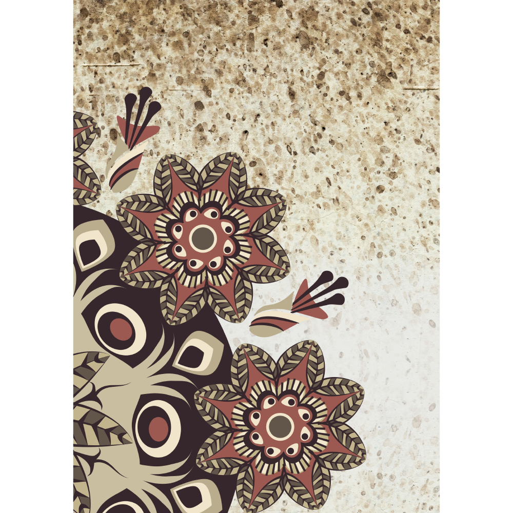 Tela para Quadros Mandala Floral Colorida - Afic11190