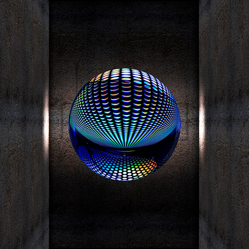 Tela para Quadro Decorativo Esfera de Vidro Colorido - Afic18530