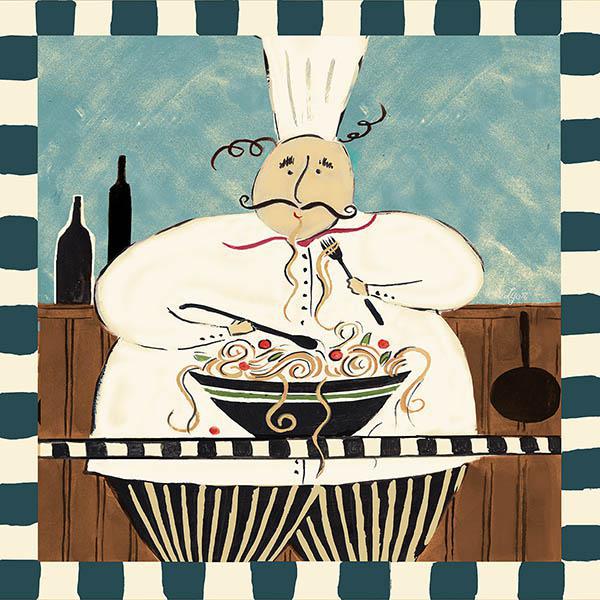 Gravura para Quadros Chef de Cozinha - 8794f-6 - 15x15 cm