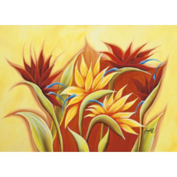 Gravura para Quadros Flores Diferentes Colorida - Nb031 - 70x50 Cm