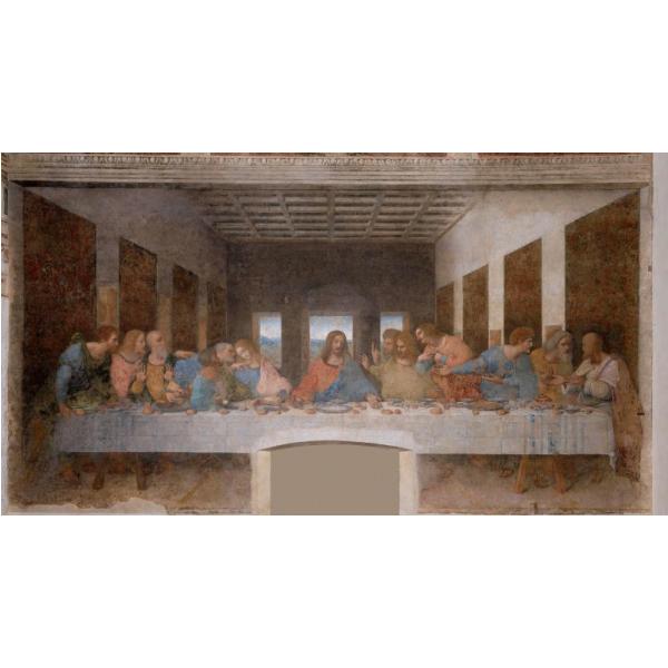 Impressão em Tela para Quadros Religioso Santa Ceia Jesus e Seus Doze Discípulo -afic166