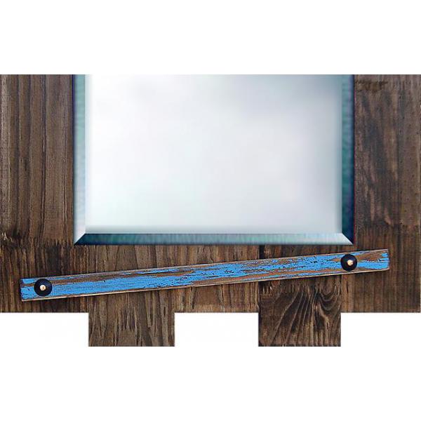Moldura Decorativa R�stica com Detalhes em Azul para Espelhos - ESP.059