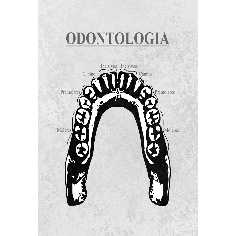 Gravura para Quadros Profisso Odontlogia Arcada Dentria - Afi10968