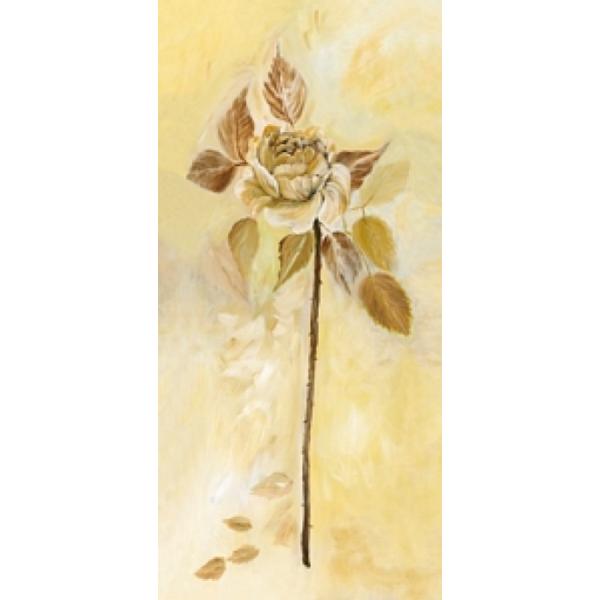 Gravura para Quadros Decorativo Floral Rosa - Dn428 - 30x70 Cm
