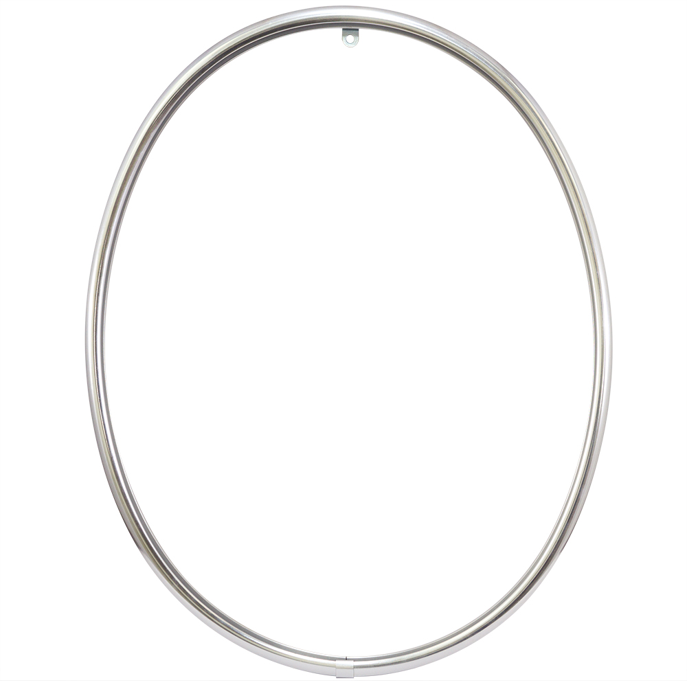 Moldura Oval de Alumínio Incolor com Brilho Para Espelhos Várias Medidas