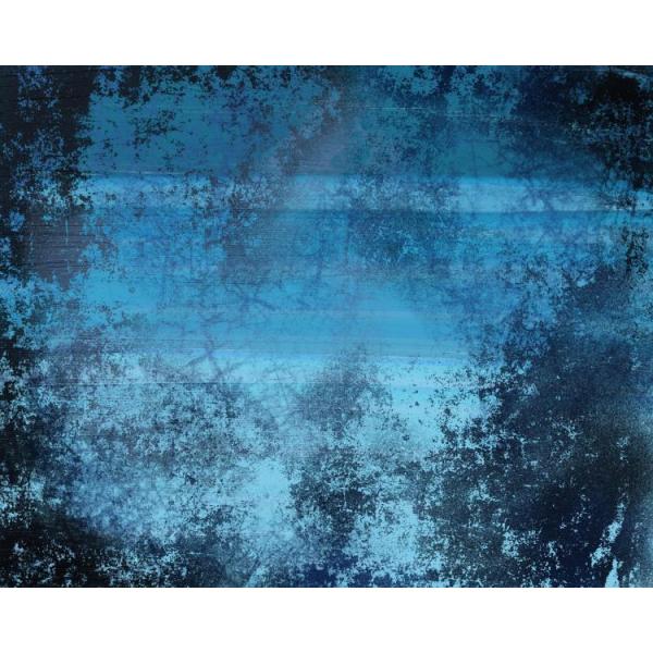 Gravura para Quadros Abstrato Preto e Azul - Afi264 - 76x61 cm