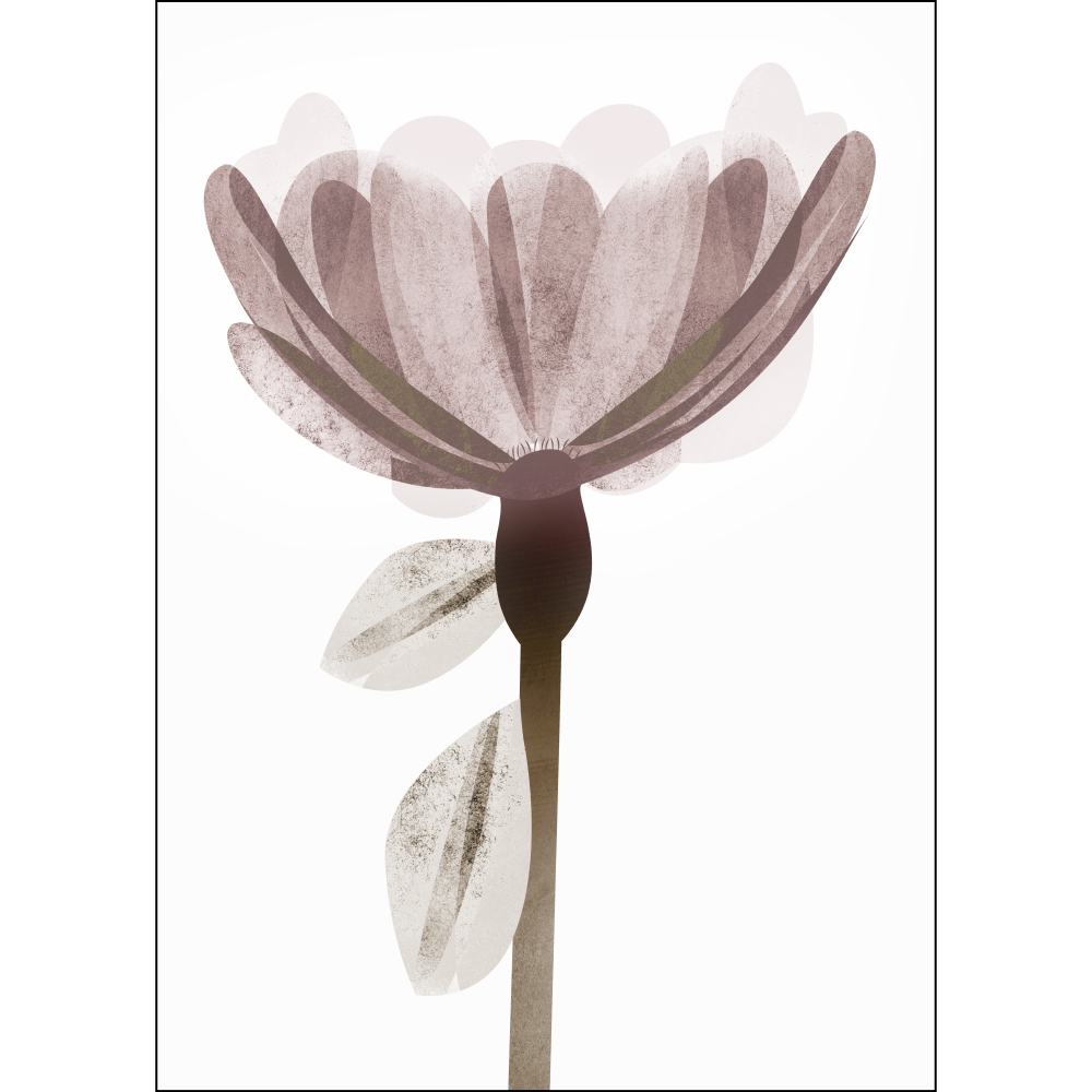Gravura para Quadros Esboo de Floral - Afi11527