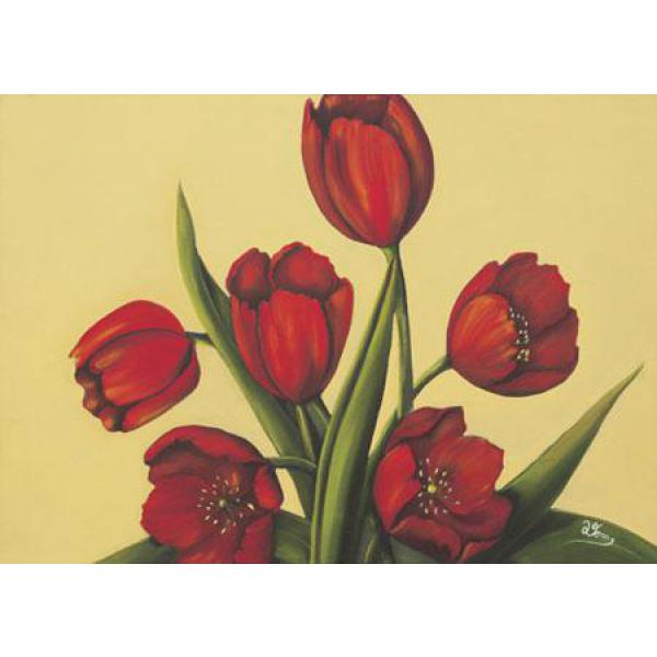 Gravura para Quadros Placa Flores de Tulipa - Nb24 - 70x50 Cm