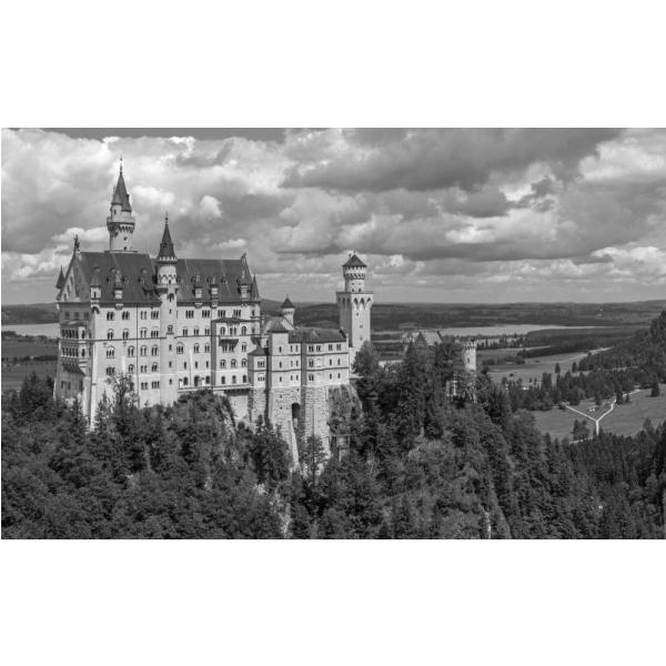 Impressão em Tela para Quadros Decorativos Castelo de Neuschwanstein Na Alemanha - Afic3929
