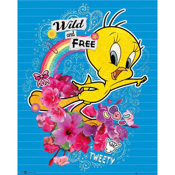 Gravura para Quadros Piu Piu Looney Tunes Wild And Free Mp1842 - 40x50 Cm