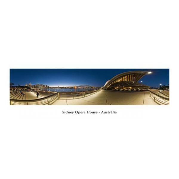 Gravura para Quadro Patrimônio Mundial Sydney Opera House -188 - 40x16 Cm