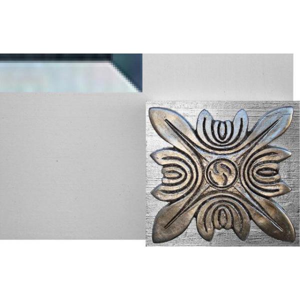 Moldura Decorativa R�stica Branco Detalhes em Metal para Espelho - ESP.045