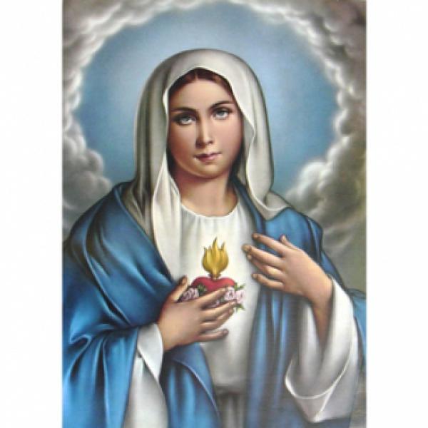 Gravura para Quadros Religioso Belssimo Sagrado Corao de Maria - R1 - 50x70 Cm