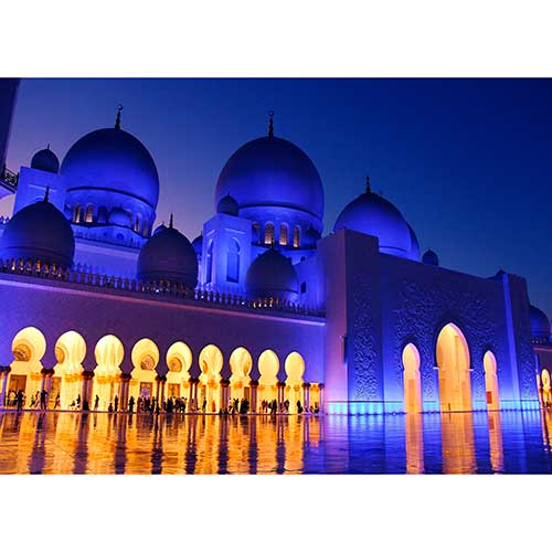 Gravura para Quadros Noite Abu Dhabi Mesquita - Afi18326