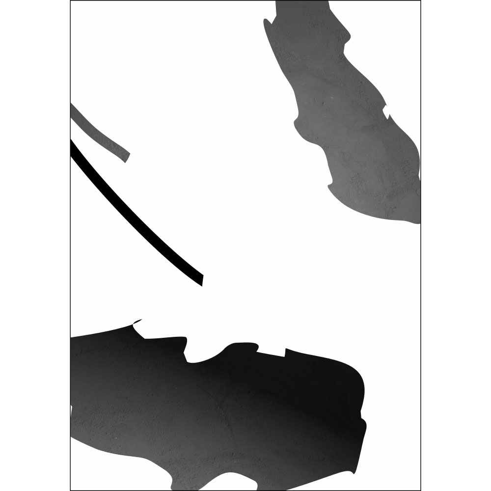 Tela para Quadros Ilustrativo Abstrato Preto e Branco I - Afic12376