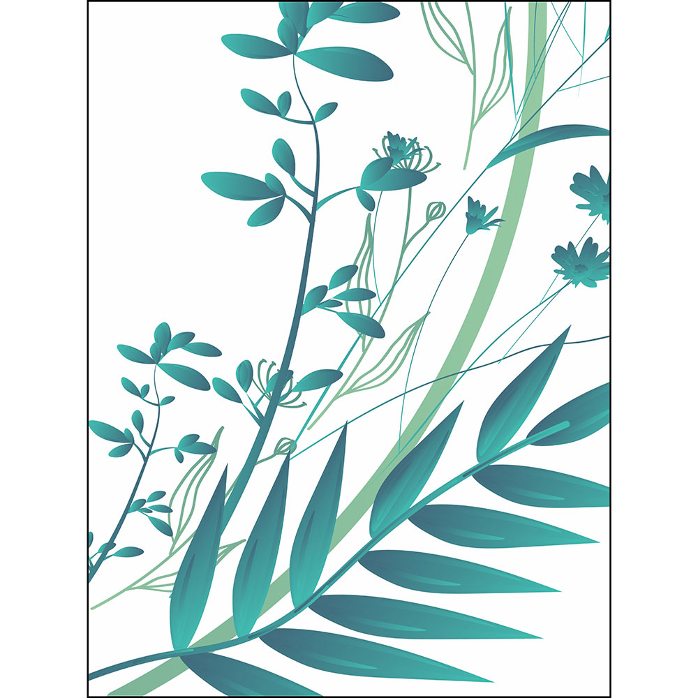 Gravura para Quadros Floral e Folhas Decorativo - Afi12811