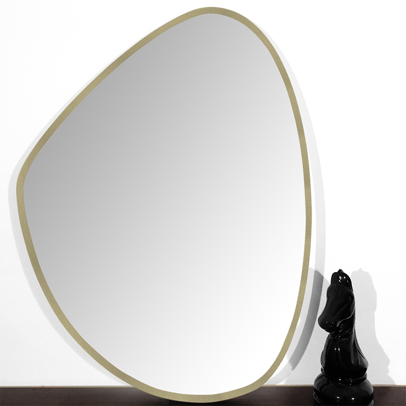 Moldura Org�nica Mdf Laqueada Dourado Brilho para Espelhos V�rias Medidas