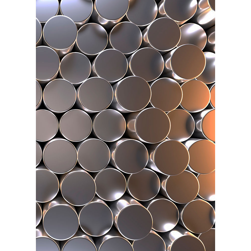 Gravura para Quadros Geomtrico Tubos Metalizado - Afi13345