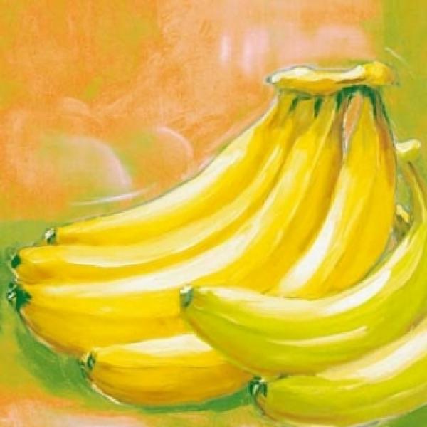 Gravura para Quadros Penca de Banana Wl3670 - 33x33 Cm