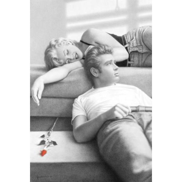 Gravura James Dean & Marilyn Monroe Pp32490 - 60x90 Cm