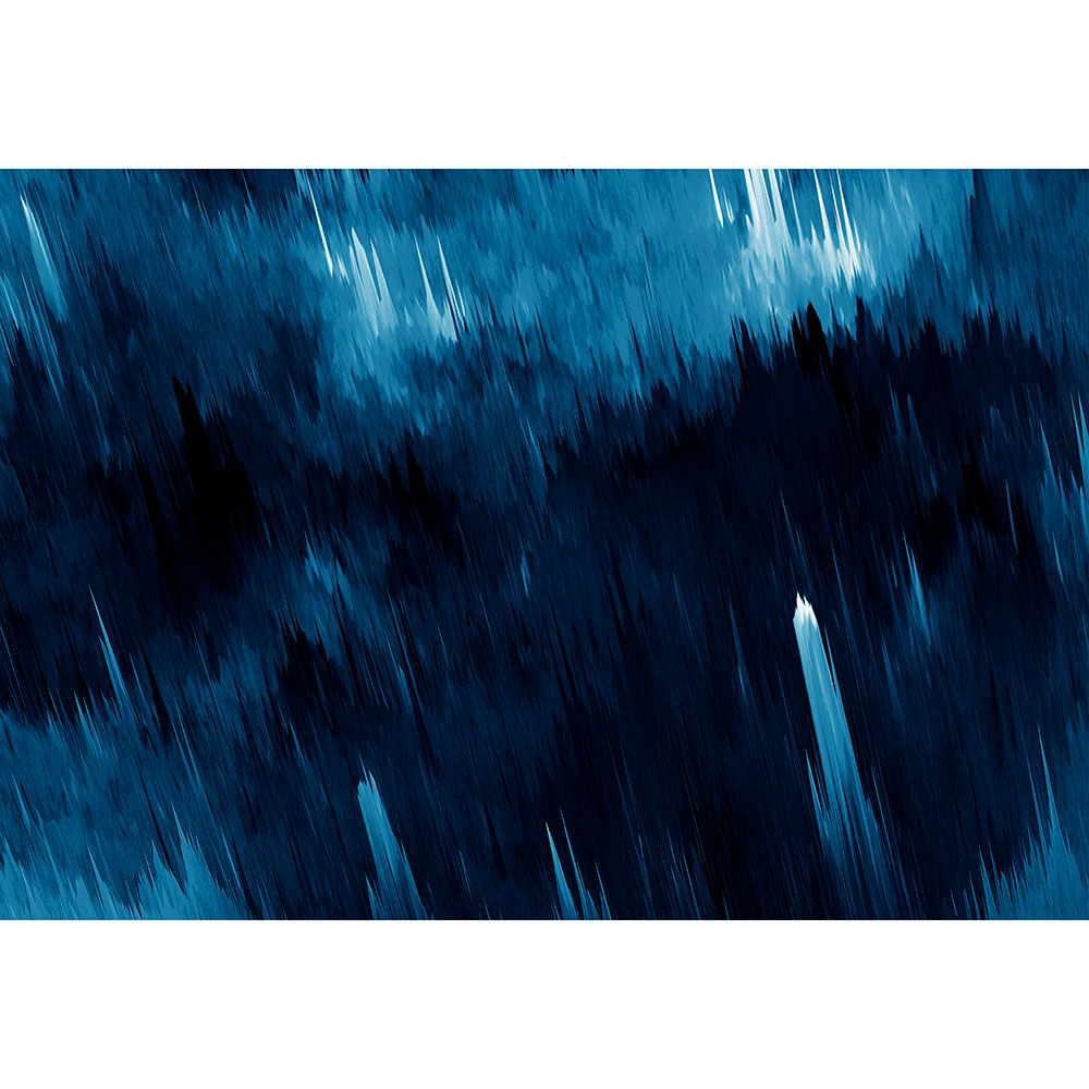 Tela para Quadros Abstrato Pintado Azul Vertical - Afic15931