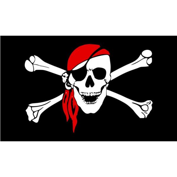 Impresso em Tela para Quadros Cabea de Pirata da Morte - Afic2460 - 66x40 Cm