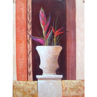 Gravura para Quadros Vaso com Flores Caet - 0935081 - 50x70 Cm
