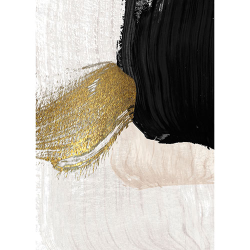 Tela para Quadros Decorativo Abstrato Texturizado Preto e Branco - Afic19094