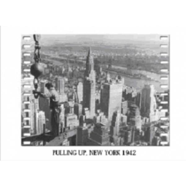 Gravura para Quadros Preto e Branco da Bela Cidade de New York em 1942 - Cam9196 - 50x40 Cm