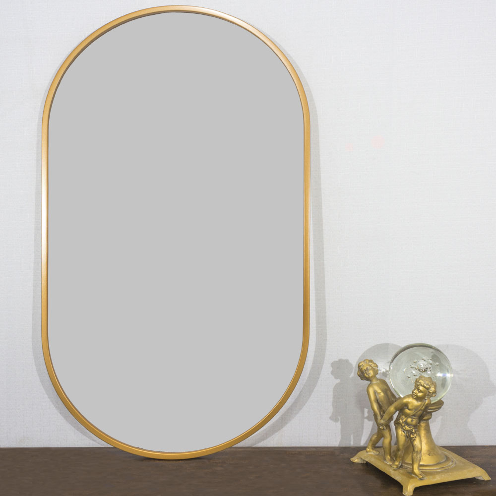 Moldura Arredondada MDF Laqueado Dourada Brilho Para Espelhos V�rias Medidas