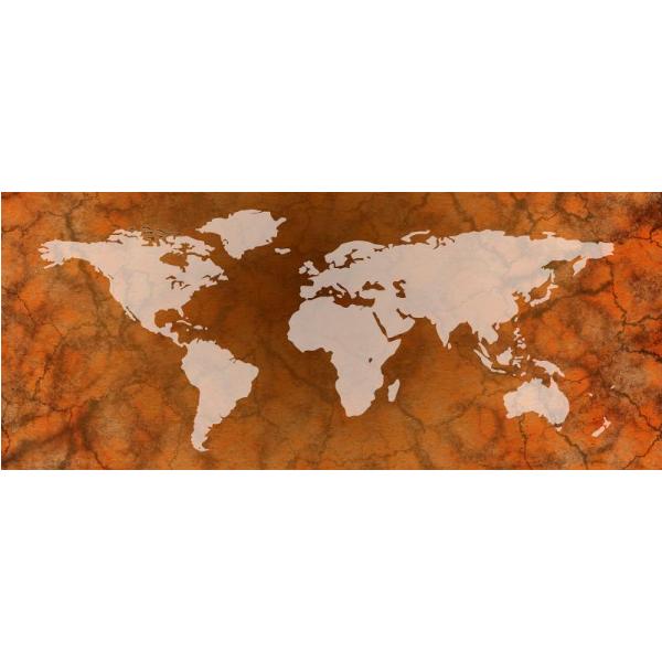 Impressão em Tela para Quadros Mapa Viagem Pelo Mundo - Afic4348