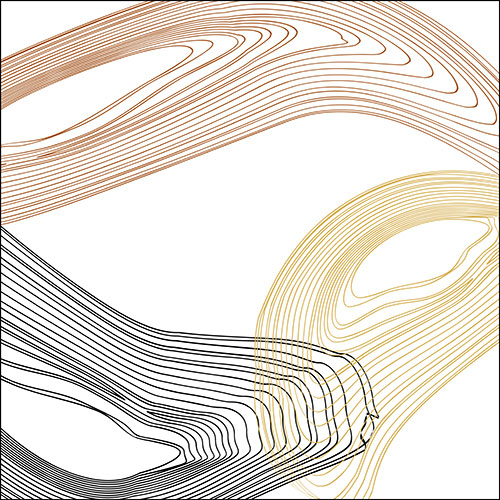 Gravura para Quadros Design Abstrato Linhas em Circulos - Afi17706
