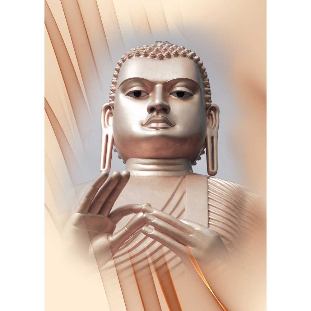 Tela para Quadros Decorativos Estátua Budista Religioso - Afic10862
