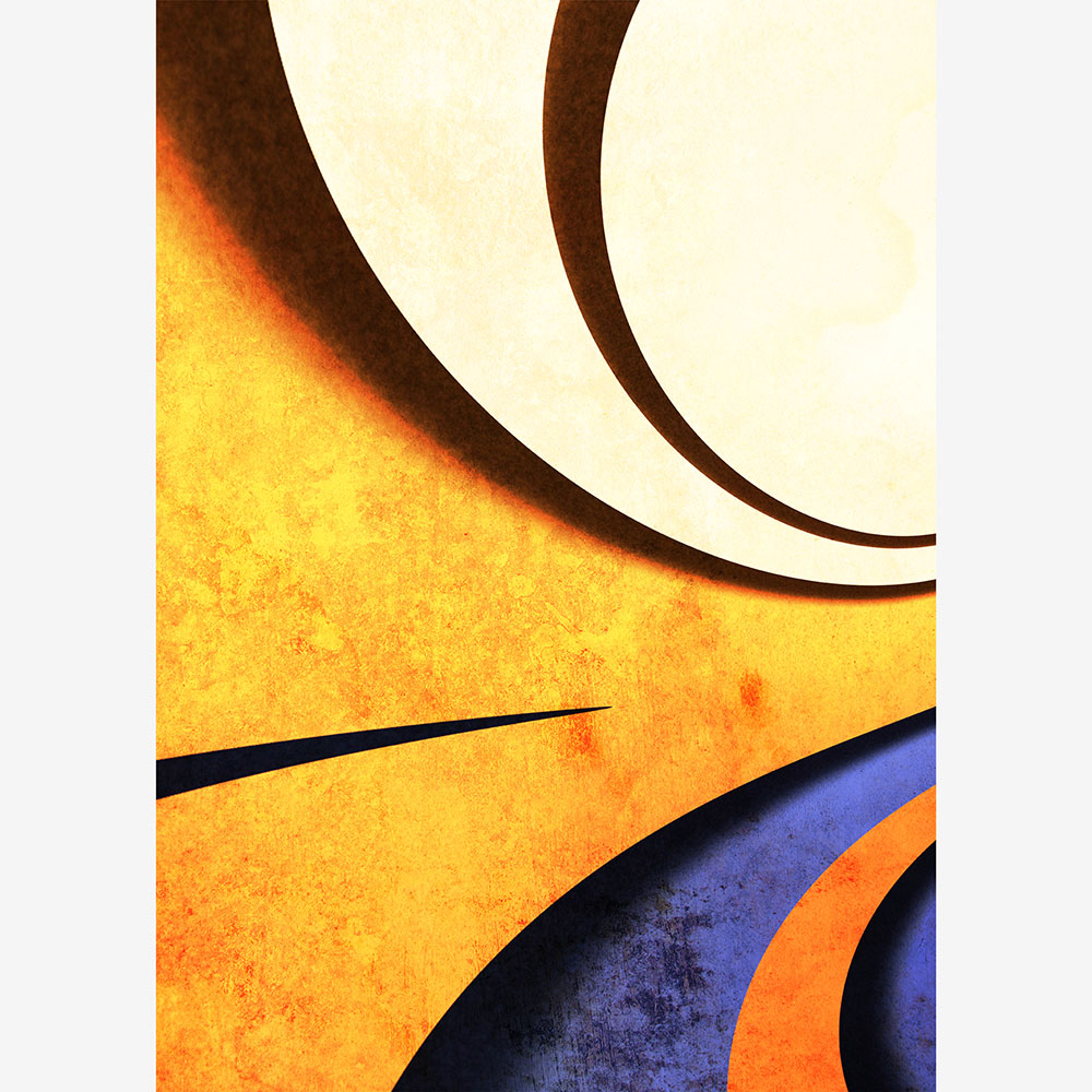 Gravura para Quadros Arte Abstrata Azul e Amarela I - Afi13807