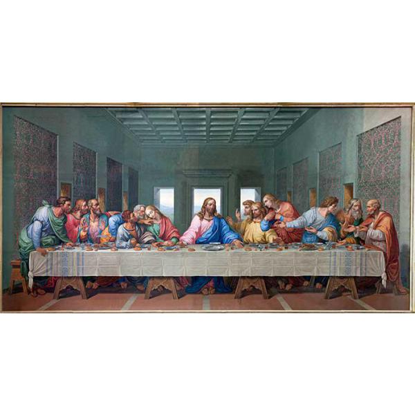 Gravura para Quadros Religioso Santa Ceia Jesus e Seus Discípulos - Sta-01 - 100x50 Cm