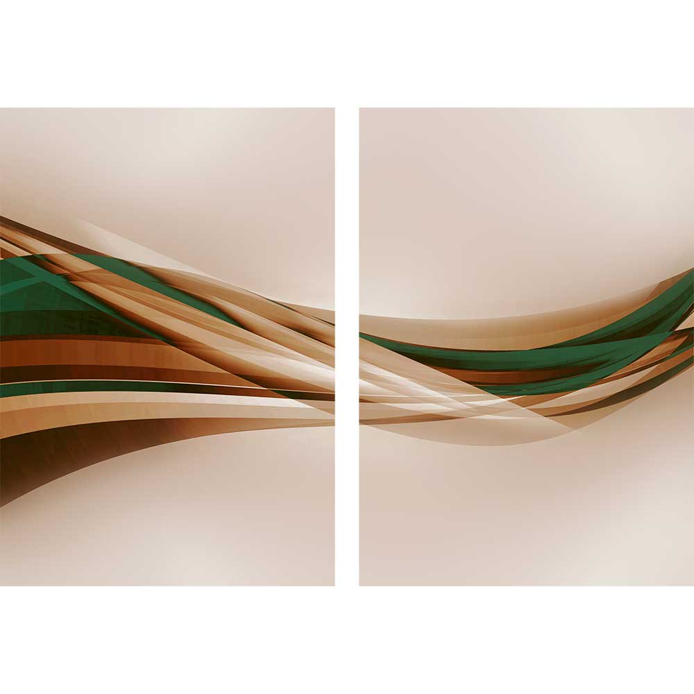 Tela para Quadros Recortada Desenho Abstrato Paralelo Ondas Coloridas - Afic14871a - 145x100 Cm