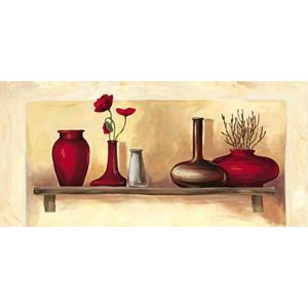 Gravura para Quadros Banca Floral Decorativa - Dn518 - 70x30 Cm