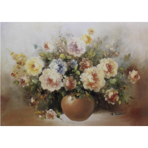 Gravura para Quadros Vaso Floral Rosas Coloridas - Or70773 - 25x35 Cm