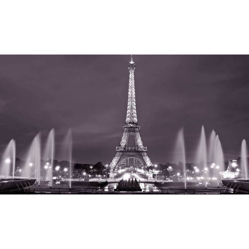 Tela para Quadros Decorativos Torre Eiffel Viso Noturna - Afic10898 - 70x40 Cm