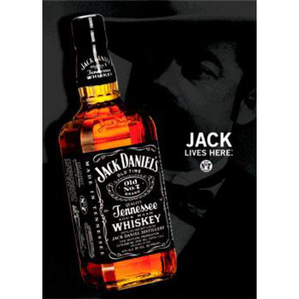 Gravura 3d para Quadros Decorativos Whisky Jack Daniels Ppl70036 - 47x67 Cm