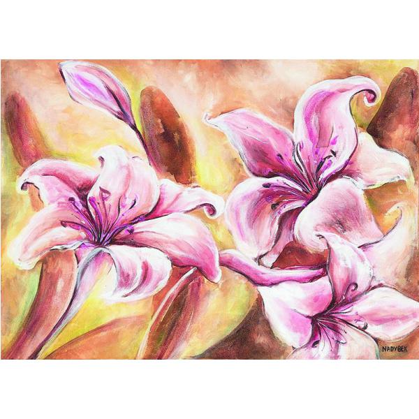 Gravura para Quadros Flores de Lrio Roxo - Nb04 - 70x50 Cm
