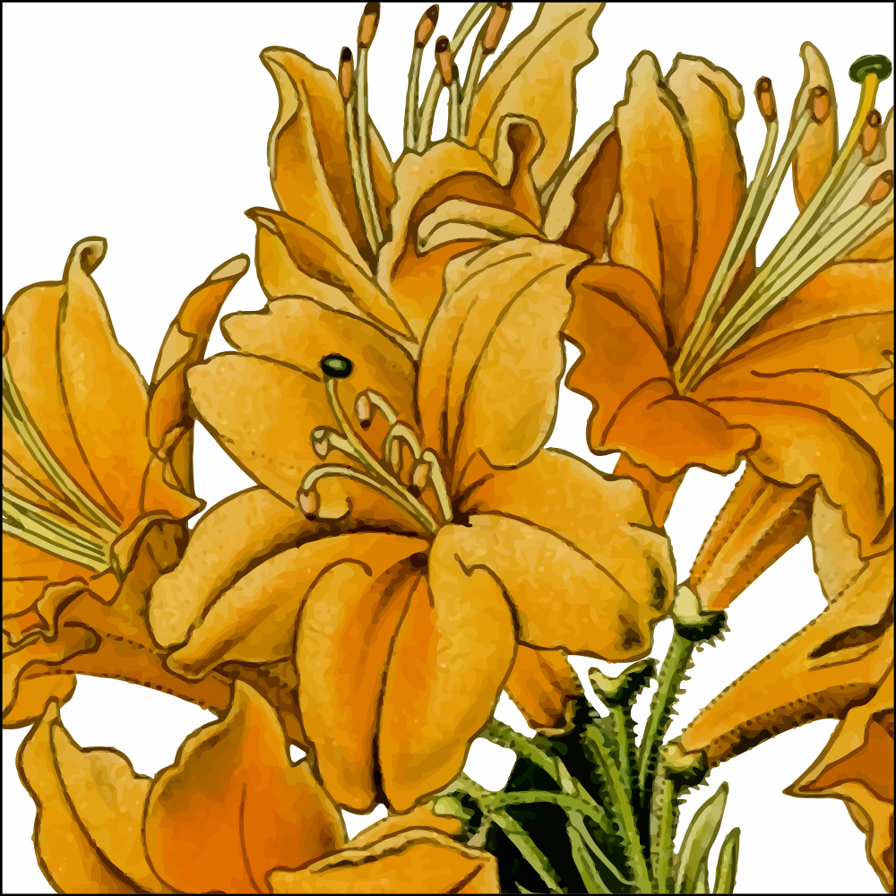 Tela para Quadros Flores de Azalia Amarelas I - Afic11202