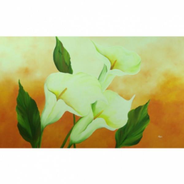 Pintura em Painel Floral R027 - 130x80cm