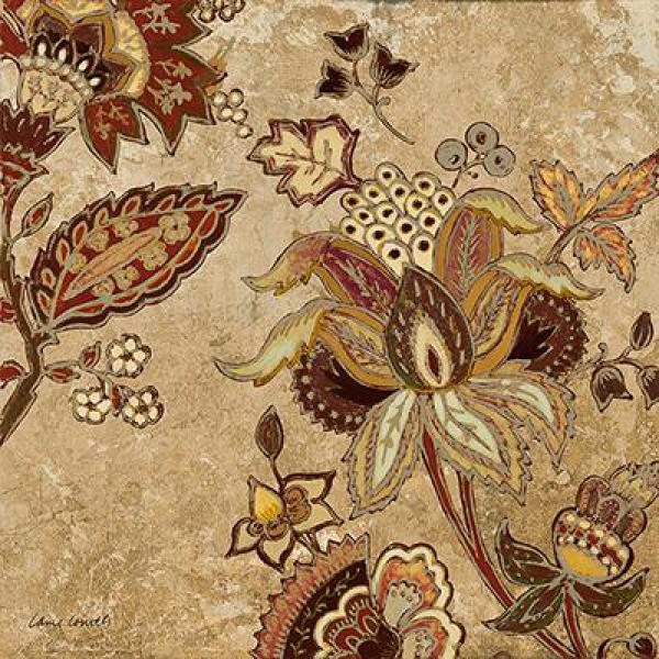 Gravura para Quadros Decorativo Floral Vintage - 7972a-24 - 60x60 Cm