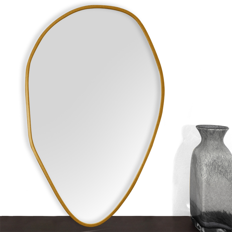 Moldura Orgnica Mdf Laqueada Dourada Brilho para Espelhos Vrias Medidas